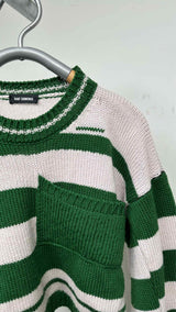 Raf Simons Cropped Border Disturb Sweater