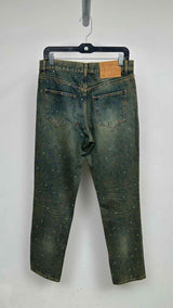 Martine Rose Rhinestone Crystal Gem Jeans