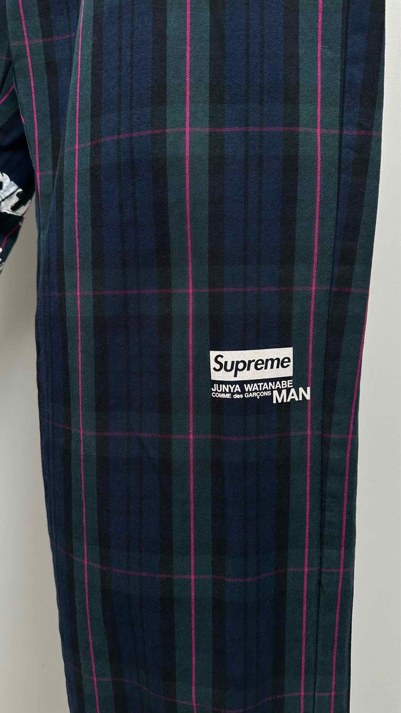 Supreme X Junya Watanabe Plaid Painted Work Pants