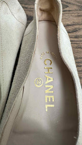 Chanel CC-Logo Suede Loafers