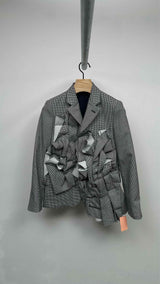 Women's Comme Des Garcons Houndstooth Ruffle Blazer Jacket