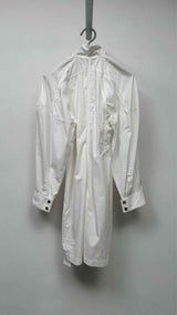 Bottega Veneta L/S  Puff-shoulder Jacket-detail Long Dress