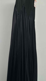 Rick Owens High-waisted Hybrid Silk Maxi Skirt