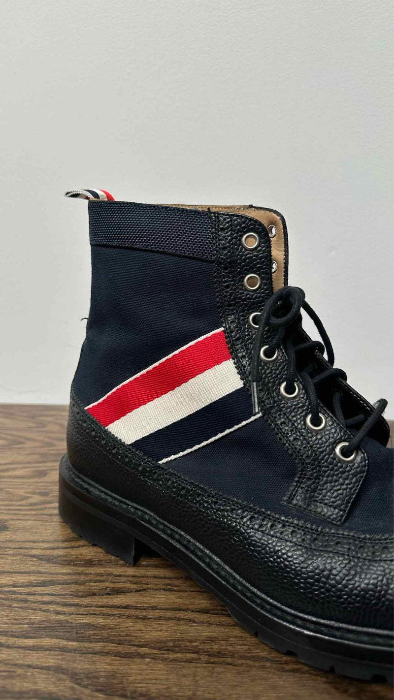 Thom Browne Canvas Hybrid Wingtip Boots