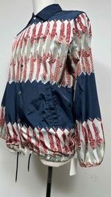 Valentino Feather-Printed Coach Jacket
