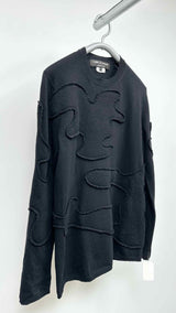 Comme Des Garcons Homme Plus Wavy-paneled Sweater