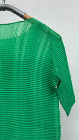 Issey Miyake H/S Pleated Cropped Shirt Top