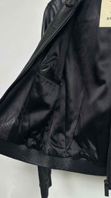 Burberry Zip-up Hooded Leather Jacket