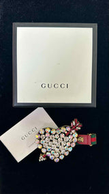 Gucci Web Crystal Heart Bracelet