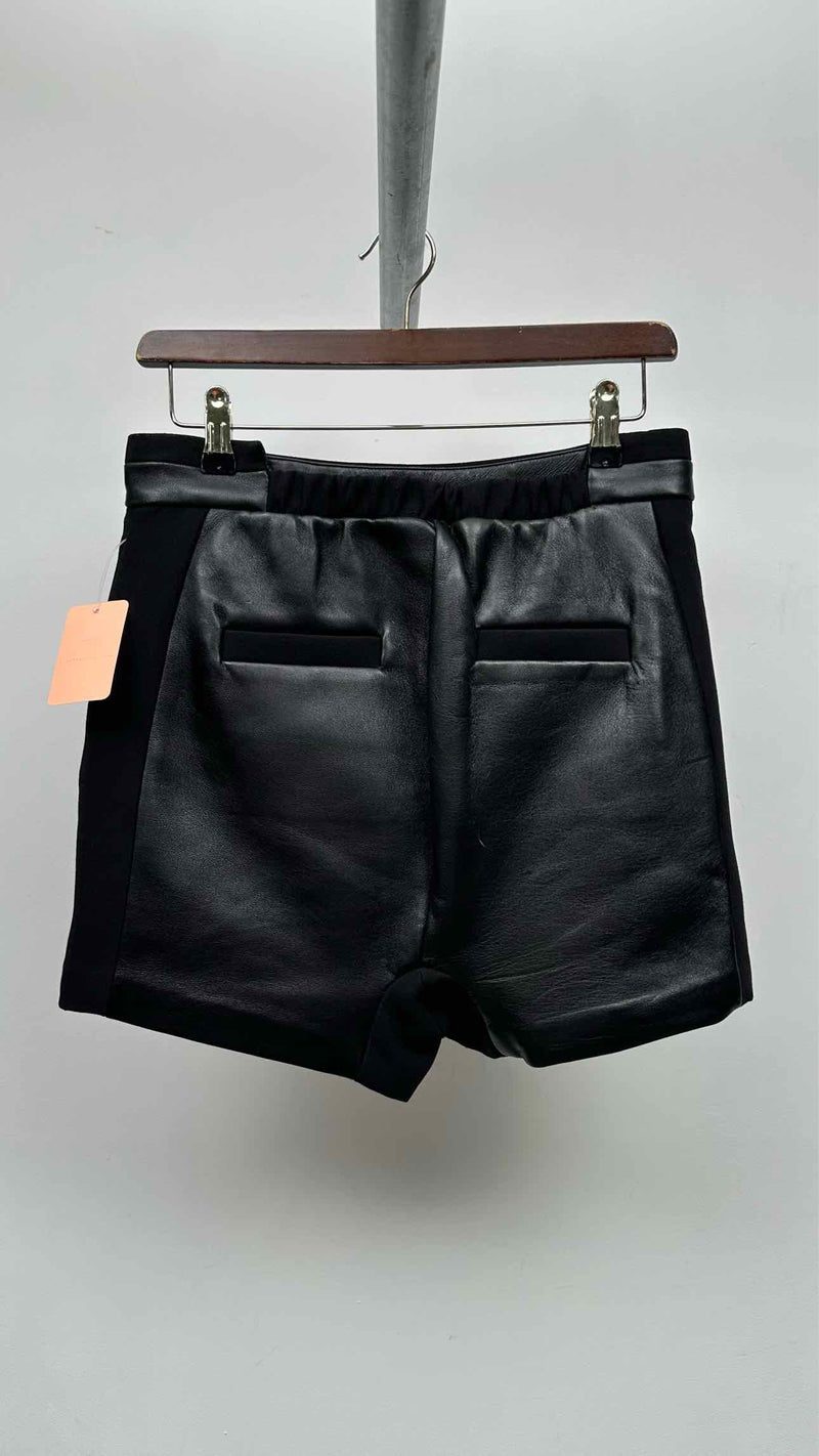 Rad Hourani Hybrid Layered Leather Shorts