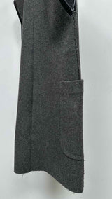 CELINE N/S Leather-trim Wool Dress