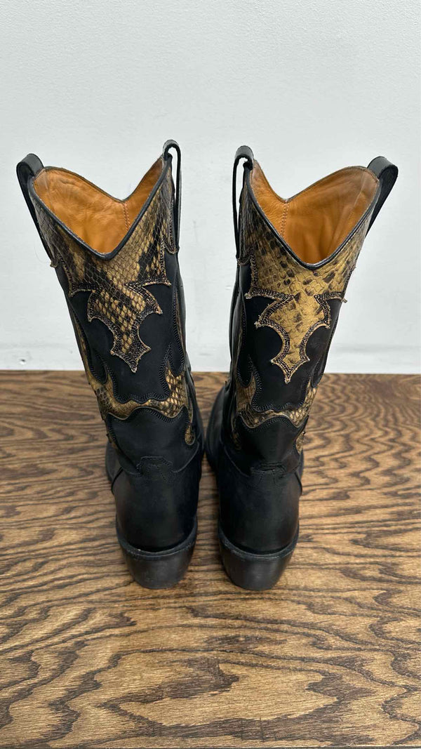 Dries Van Noten Python-embossed Western Boots