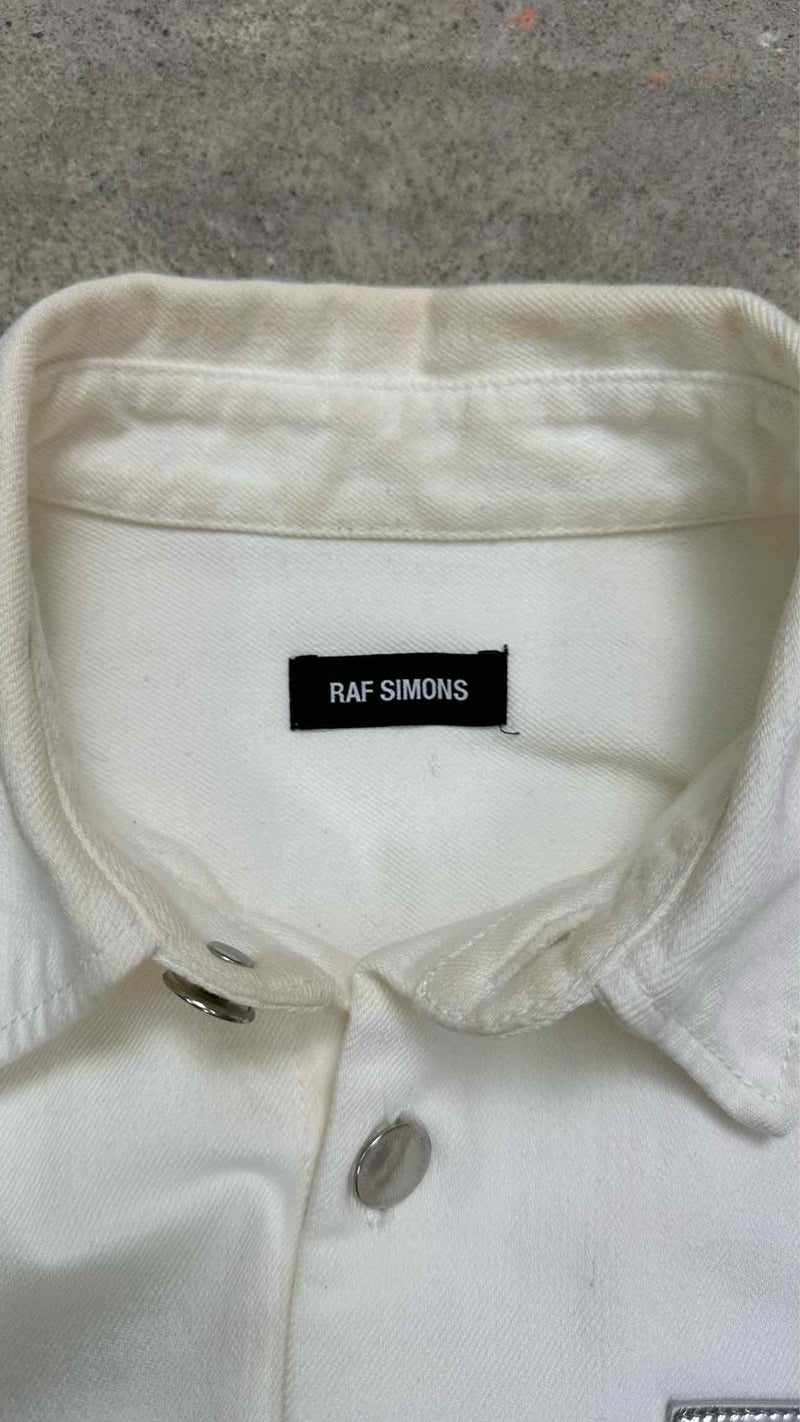 Raf Simons Patched Oversized Denim Shirt Jacket