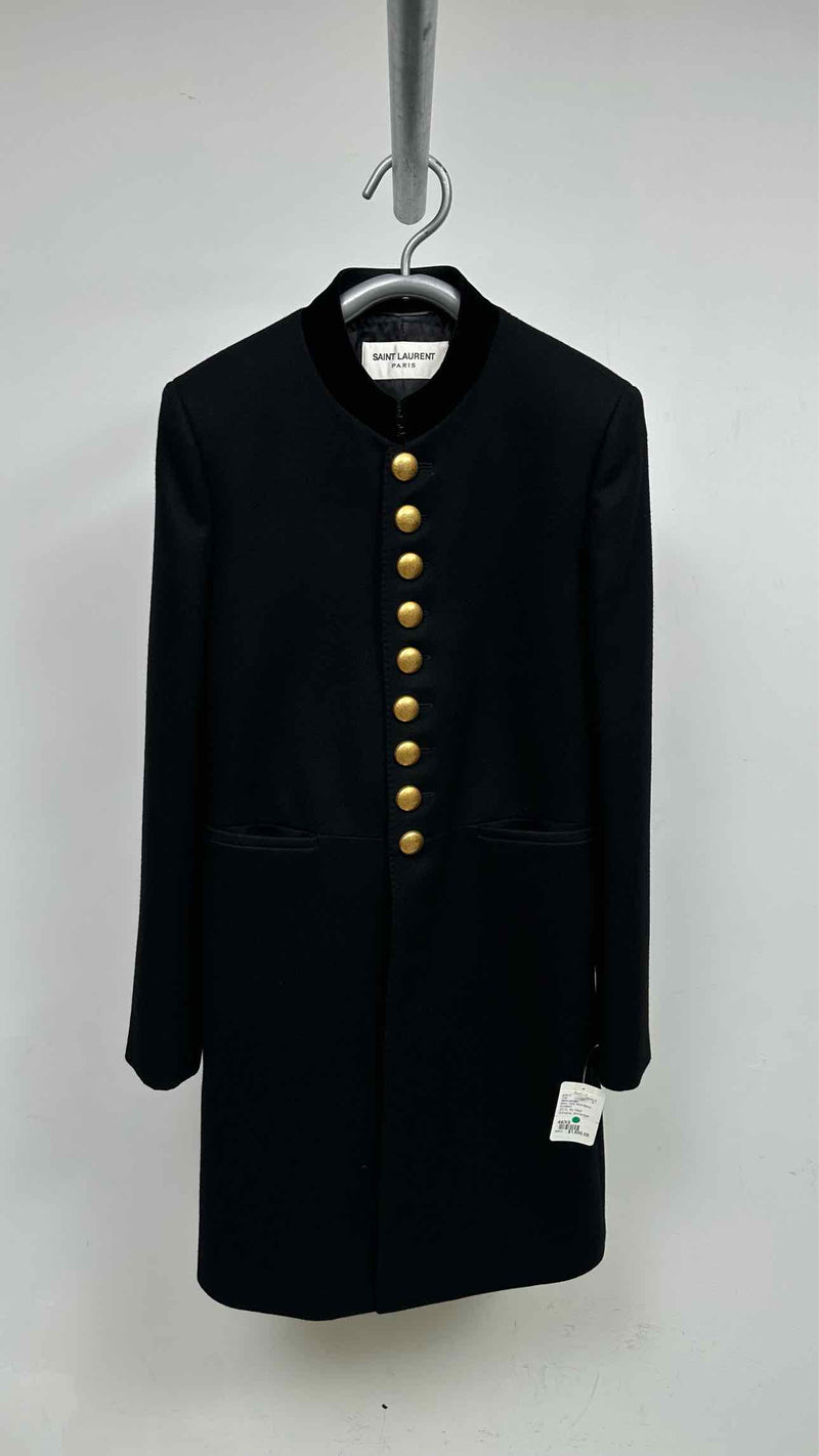 Saint Laurent Metal-button Officer Military Coat