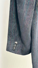 John Varvatos Leather-collar Corduroy Blazer Jacket