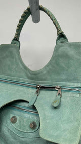 Balenciaga Aqua Giant Folder Bag