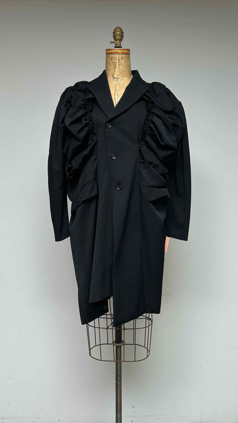 Comme Des Garçons Puff-gathered Asymmetrical Coat