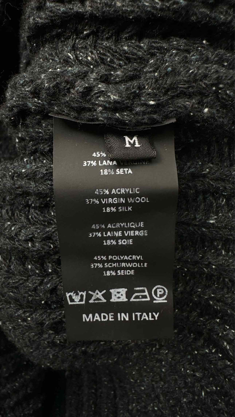 Raf Simons Ribbed Zip-up Patched Cardigan