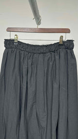 A Tentative Atelier Sheer Floral Over-dye Wrap Garnet Skirt