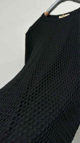 Comme Des Garcons L/S Mesh-layered Top