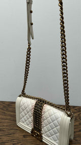 Chanel Python Rock Chain Small Boy Bag