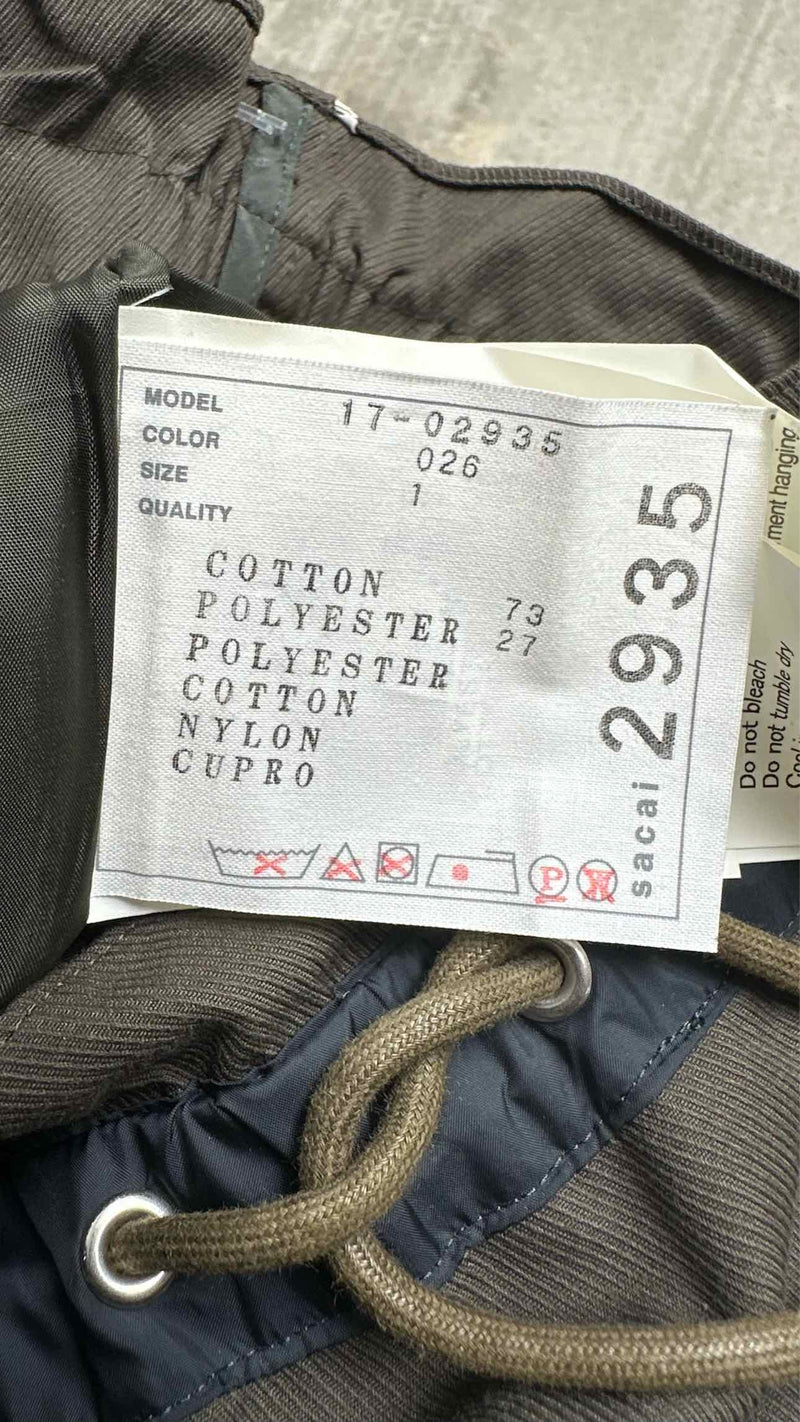 Sacai Side-pleated Hybrid Skirt