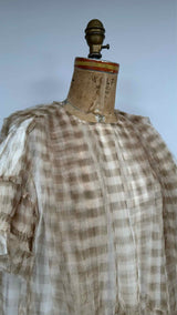 Chika Kisada Check Mesh Covered Wide Dress