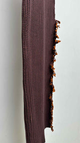 Eckhaus Latta Rib-knit Fringed Long Rope Skirt