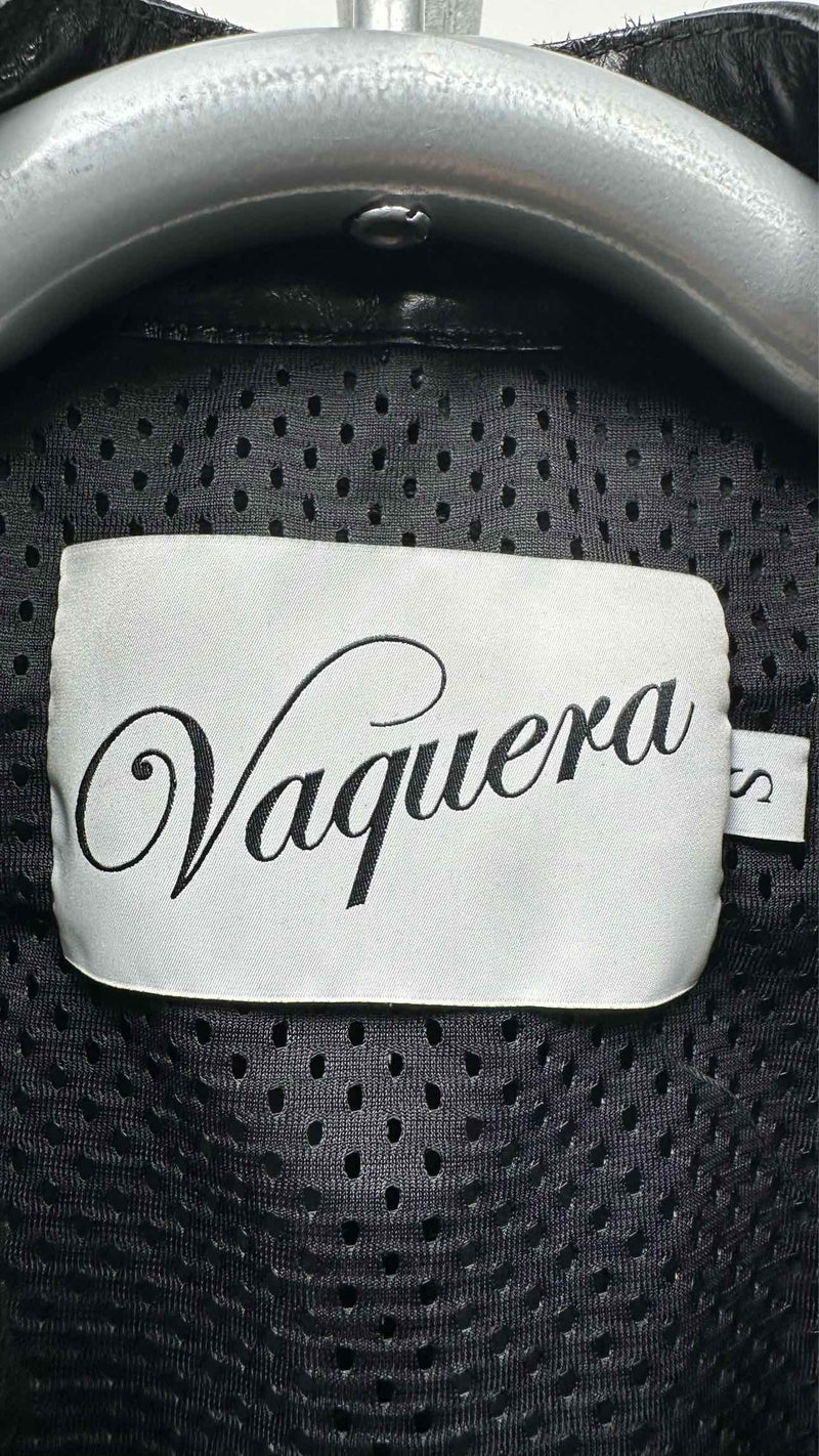 Vaquera Padded Leather Racer Jacket