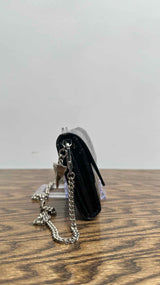 Givenchy Chain-strap Croco-embossed Wallet Pouch