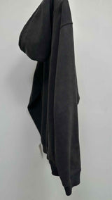 Balenciaga Vintage-wash Logo-embroidered Hoodie