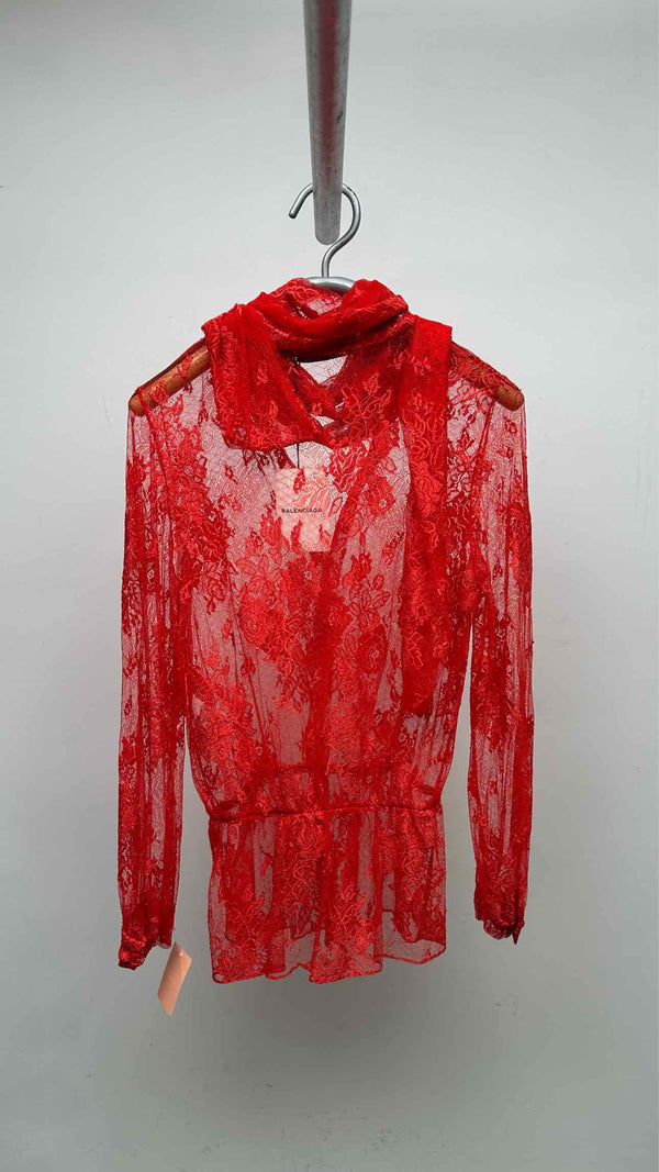 Balenciaga Floral-lace Blouse