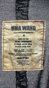 Uma Wang Ruched-trim Sheer Knit Top