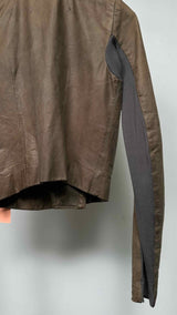 Rick Owens Cropped Leather Riders Jacket