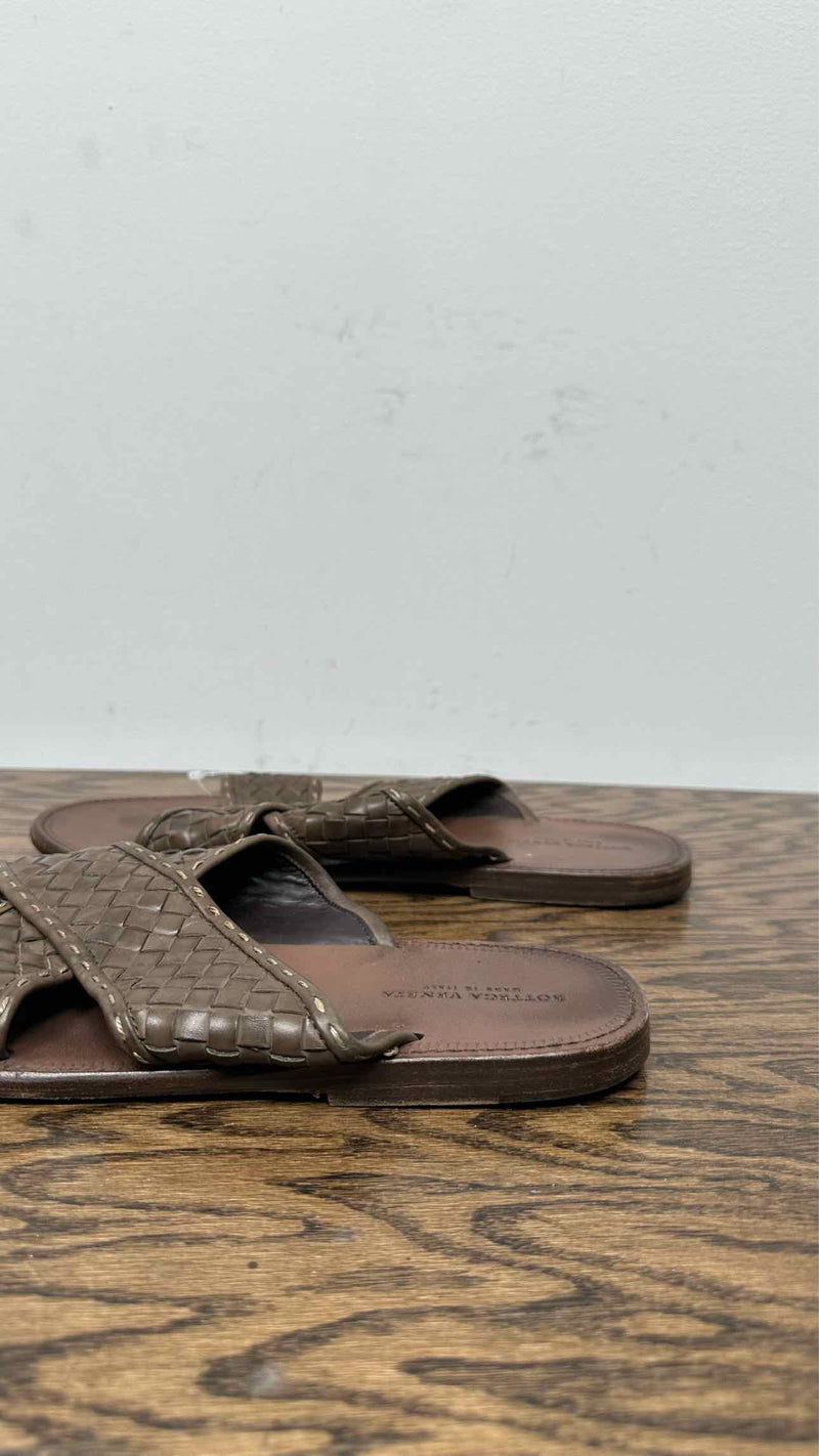Bottega Veneta Woven-Leather Sandals