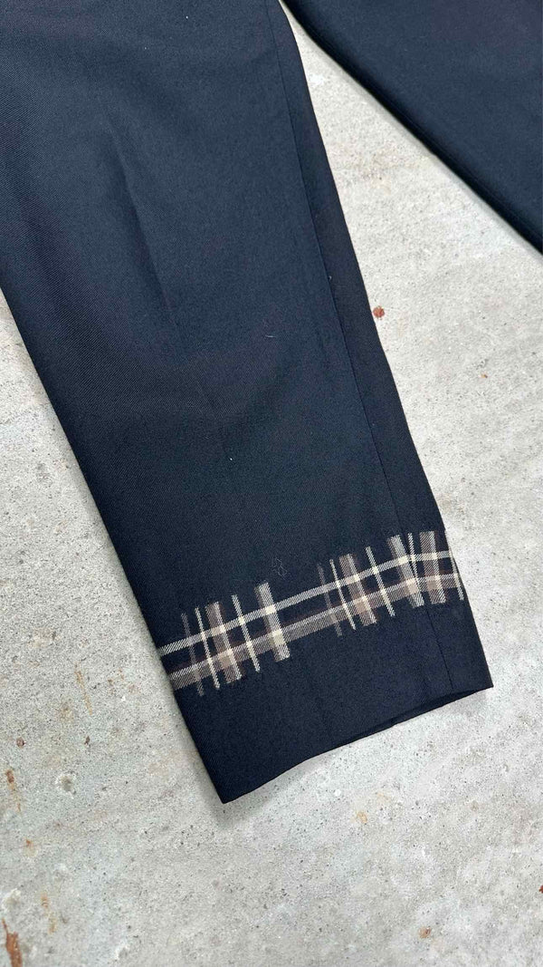 Matsuda High-waist Bottom-check Wide Pants