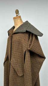 LOEWE Tweed Oversized Check Cape