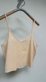 Sea Front-embroidered V-neck Top