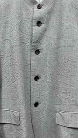 Issey Miyake Men Wrinkly Collarless Jacket