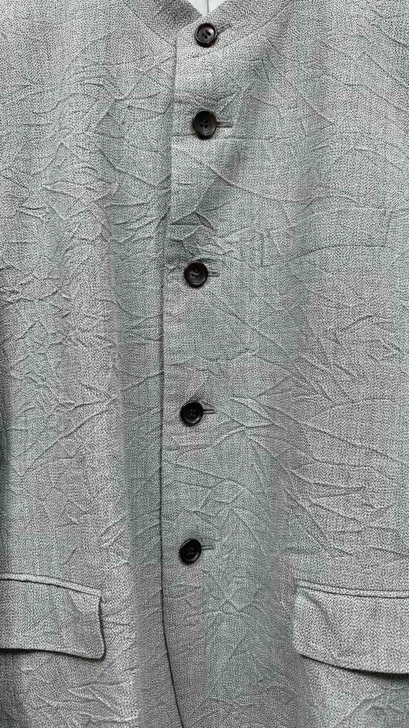 Issey Miyake Men Wrinkly Collarless Jacket