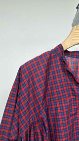 Daniela Gregis L/S Plaid Oversized Blouse