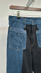 Kapital Kountry Corduroy Denim 2-tone Gypsy Flare Pants