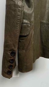 John Galliano Napoleon Leather Layered Blazer Jacket