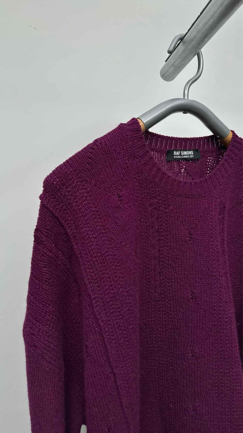 Raf Simons Oversized Patched Cable Sweater