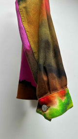 Dries Van Noten Multi-color Gradient Denim Jacket