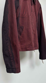 Jean Paul Gaultier Cyberbaba Distinct Trompe-l'oeil Stripe Tracker Jacket