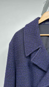 Yohji Yamamoto Pour Homme Double-breast Tweed Wrap Coat