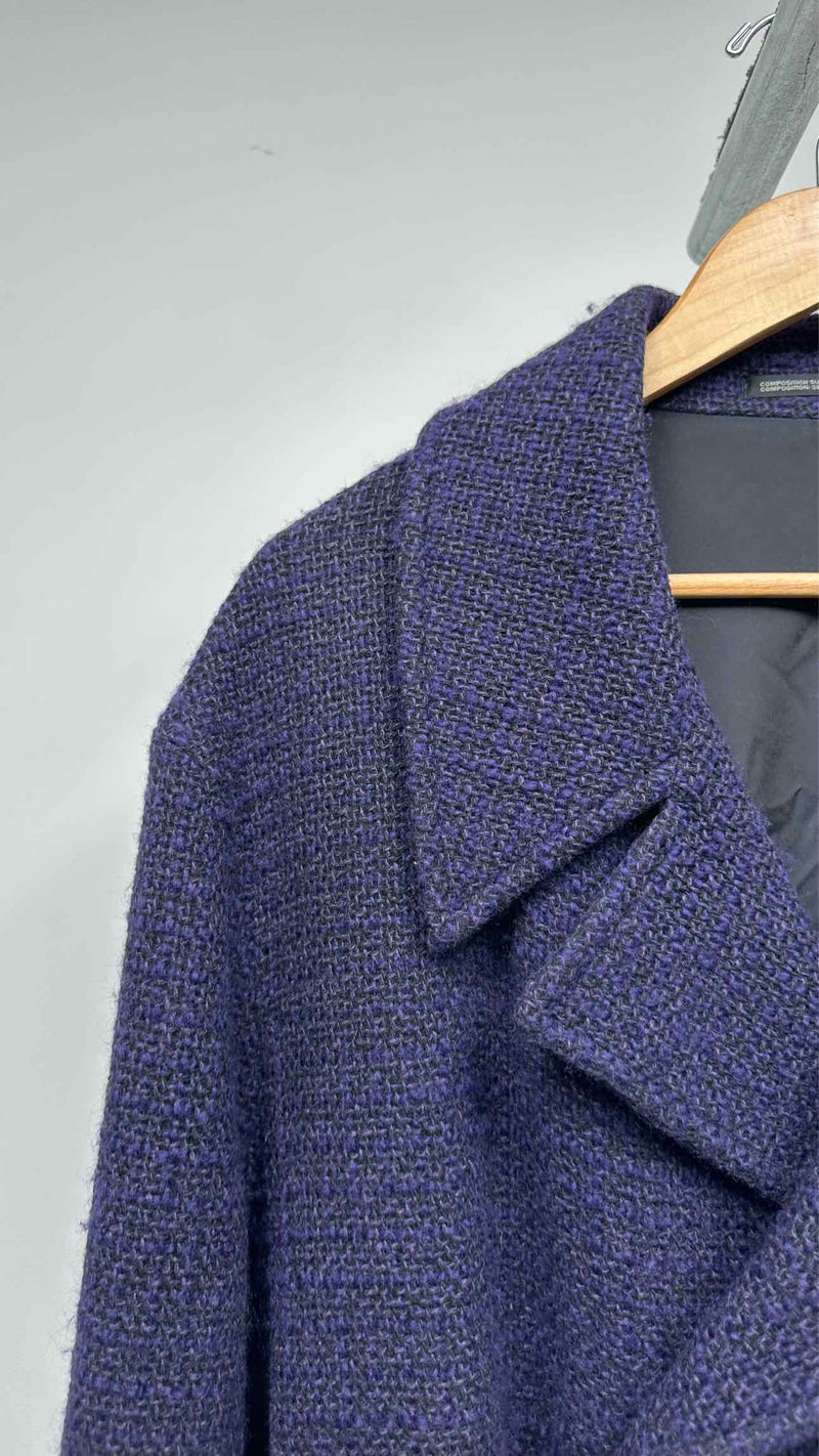 Yohji Yamamoto Pour Homme Double-breast Tweed Wrap Coat