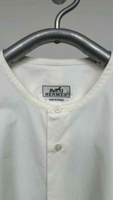 Hermes Collar-less Chemise Boxy Shirt