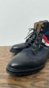 Thom Browne Canvas Hybrid Wingtip Boots